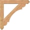 Ekena Millwork Olympic Arts and Crafts Smooth Bracket w/ Offset Brace, Western Red Cedar, 7 1/2"W x 46"D x 46"H BKT0806X46X46OLY03SWR - alternate 2